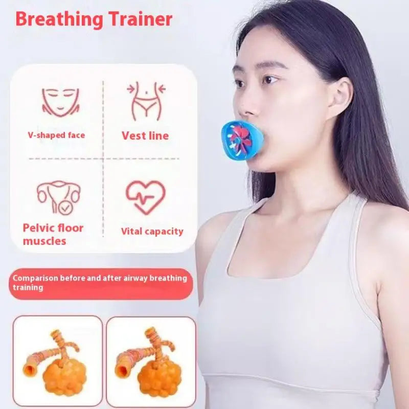 Breathing Exercise For Lungs Portable Breath Fitness Exerciser Device Endurance Workout Device With Adjustable Resistances