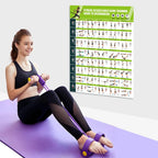 Exercise Chart Resistance Bands Guide Planner Guide Gym Decor Womens Strength Training for Muscle Building Stretching Yoga