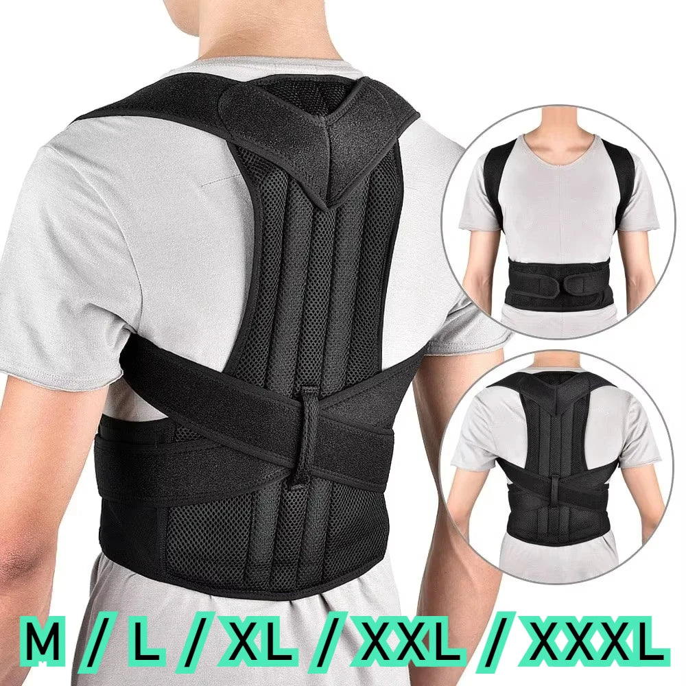 Reinforced Belt Lumbar Column Posture Corrector Vest  Adjustable Back Support Strap