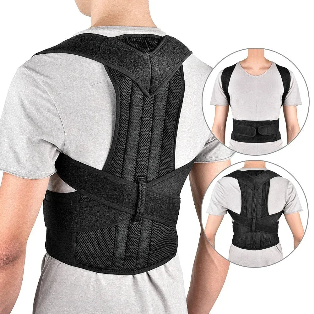 Reinforced Belt Lumbar Column Posture Corrector Vest  Adjustable Back Support Strap