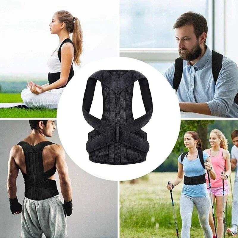 Reinforced Belt Lumbar Column Posture Corrector Vest  Adjustable Back Support Strap
