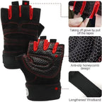 Gym Gloves for Men Women Fitness Weight Lifting Wristband Gloves Body Building Training Sports Exercise Cycling Glove Shockproof