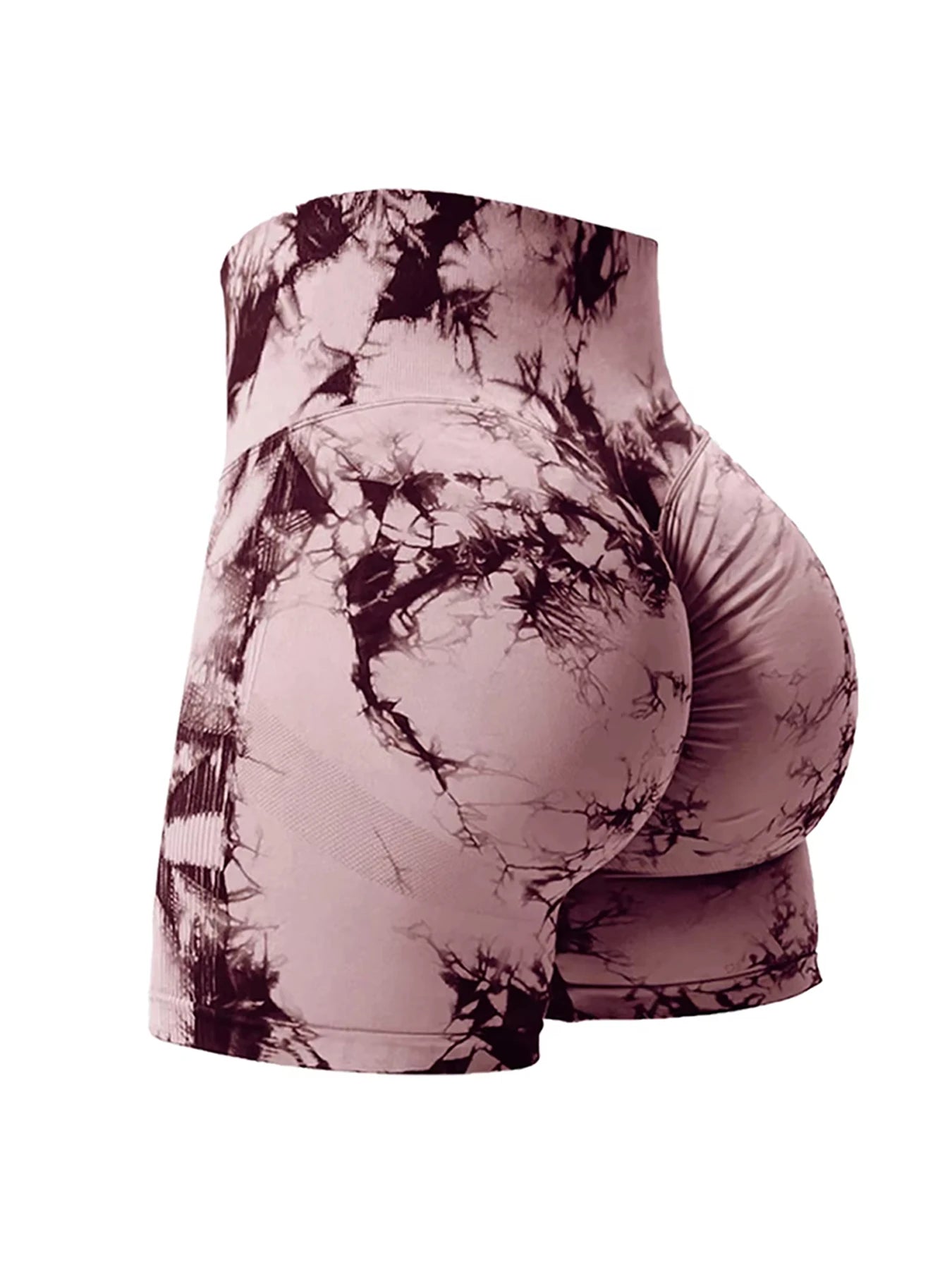 2PCS Tie Dye Lifting High Waisted Gym Shorts