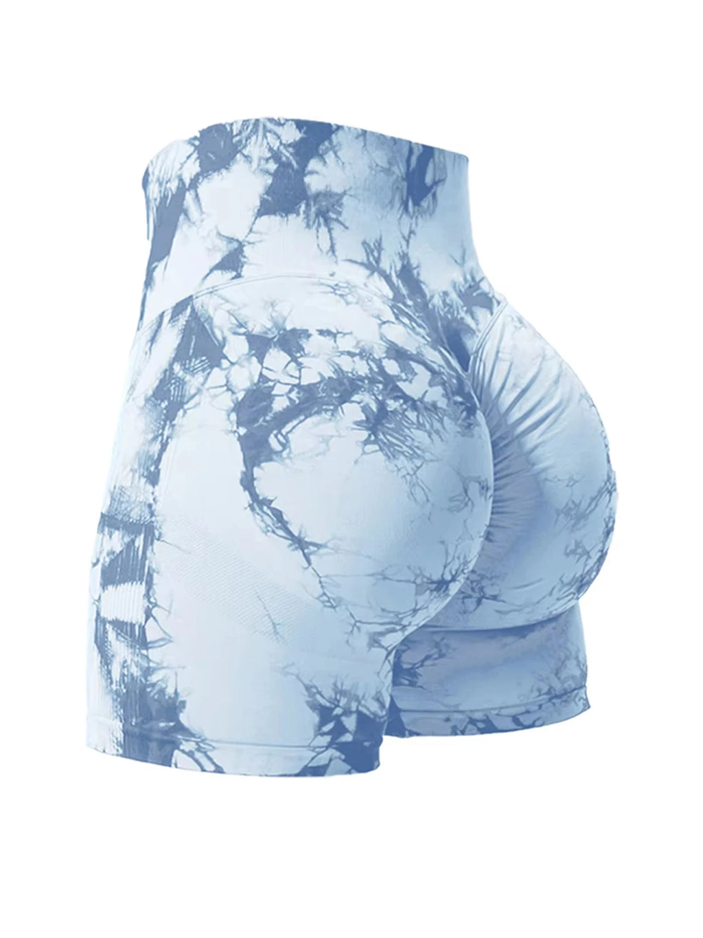 2PCS Tie Dye Lifting High Waisted Gym Shorts